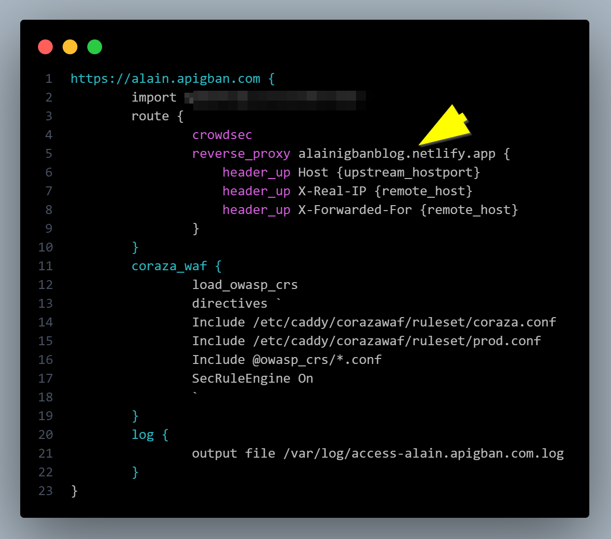 Reverse Proxy Configuration Update: Redirecting alain.apigban.com to Netlify
